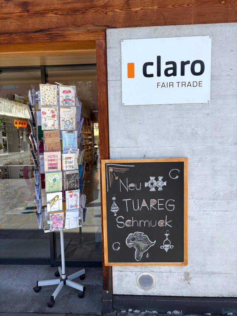 Ankündigung am Ladeneingang